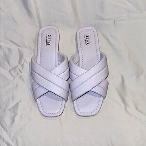 a.n.a Elegant lavender Crisscross Sandals